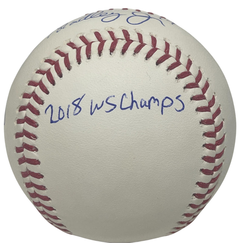 Jackie Bradley Jr Signed Boston Red Sox 2018 WS Champs Baseball (JSA)