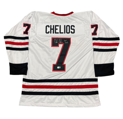 Chris Chelios Signed Chicago Custom Hockey Jersey HOF 2013 BAS