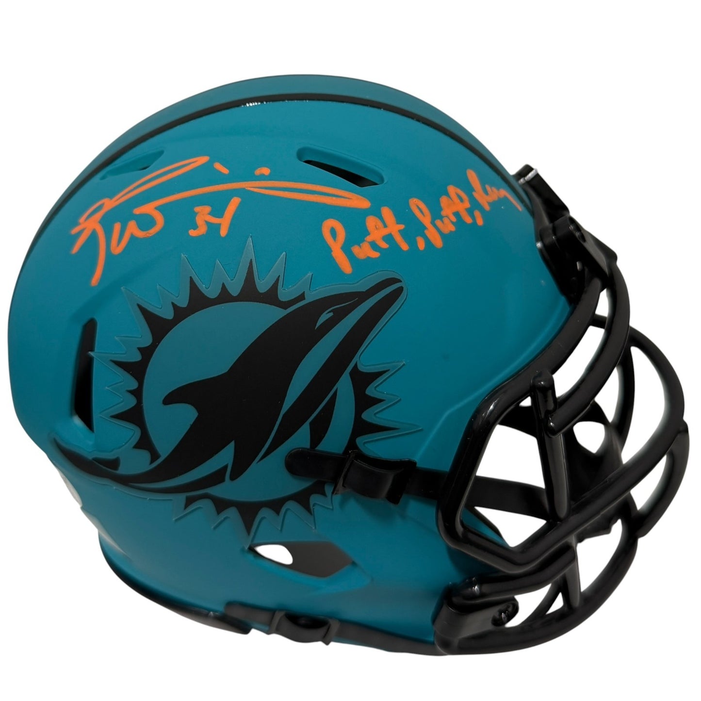 Ricky Williams Signed Miami Dolphins Rave Mini Helmet Puff Puff Run JSA COA