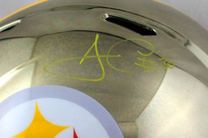 James Conner Signed Pittsburgh Steelers Full Size Chrome Helmet