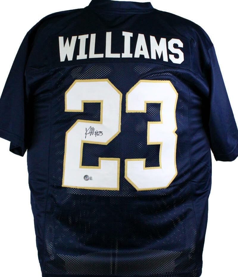 Kyren Williams Signed Notre Dame Custom Blue Jersey