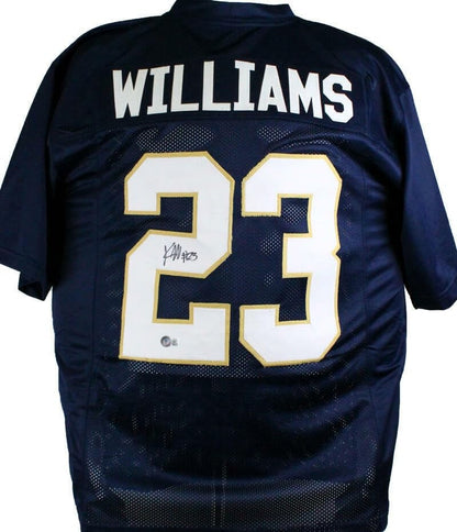 Kyren Williams Signed Notre Dame Custom Blue Jersey