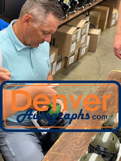 Steve Largent Signed Seattle Seahawks Salute to Service Mini Helmet BAS