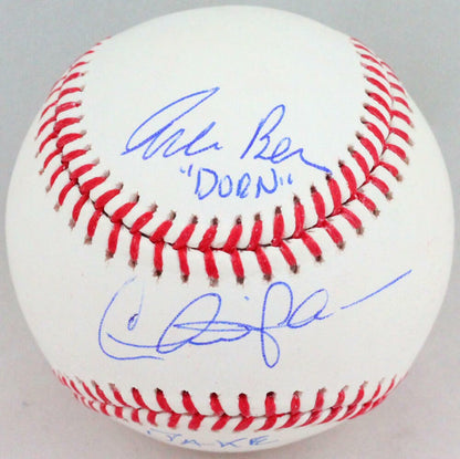 Charlie Sheen, Corbin Bernsen & Tom Berenger Signed Rawlings OML Baseball
