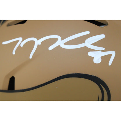 TJ Hockenson Signed Minnesota Vikings 2023 STS Mini Helmet (BAS)