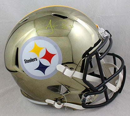 James Conner Signed Pittsburgh Steelers Full Size Chrome Helmet