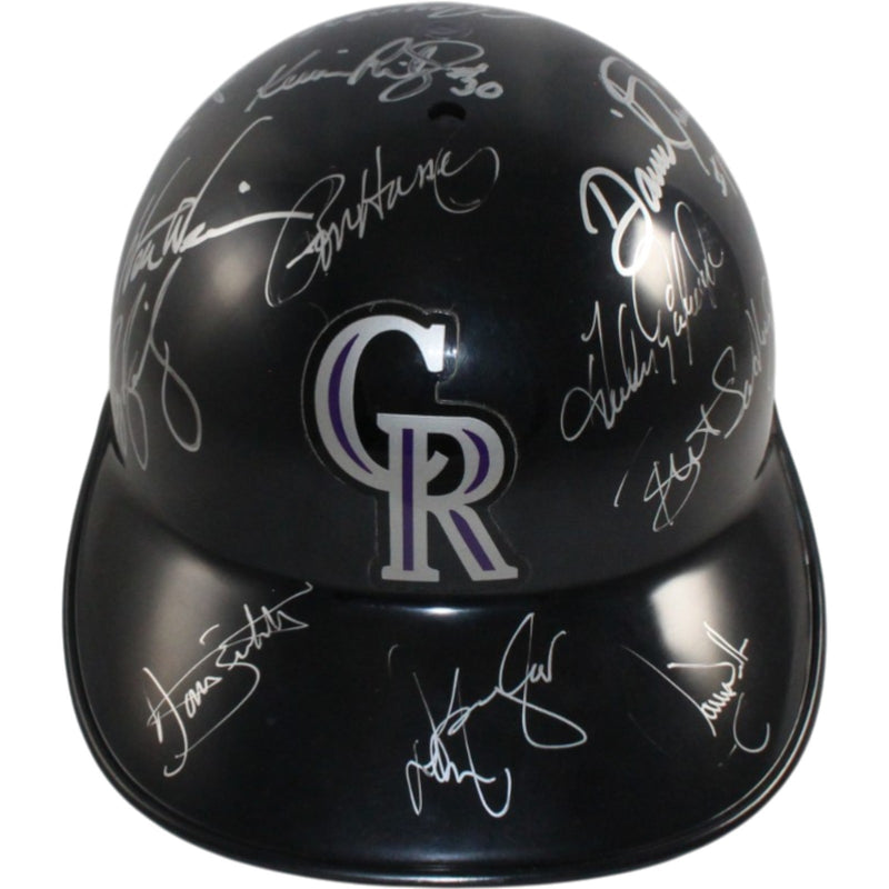 1995 Colorado Rockies Team Signed Multi-Signed Replica Baseball Helmet