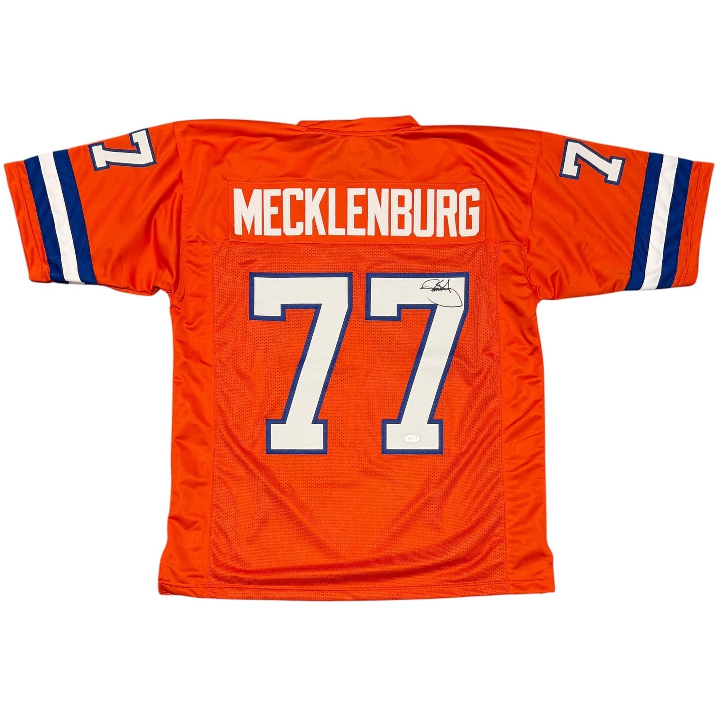 Karl Mecklenburg Signed Denver Broncos Custom Football Jersey (JSA Witness)