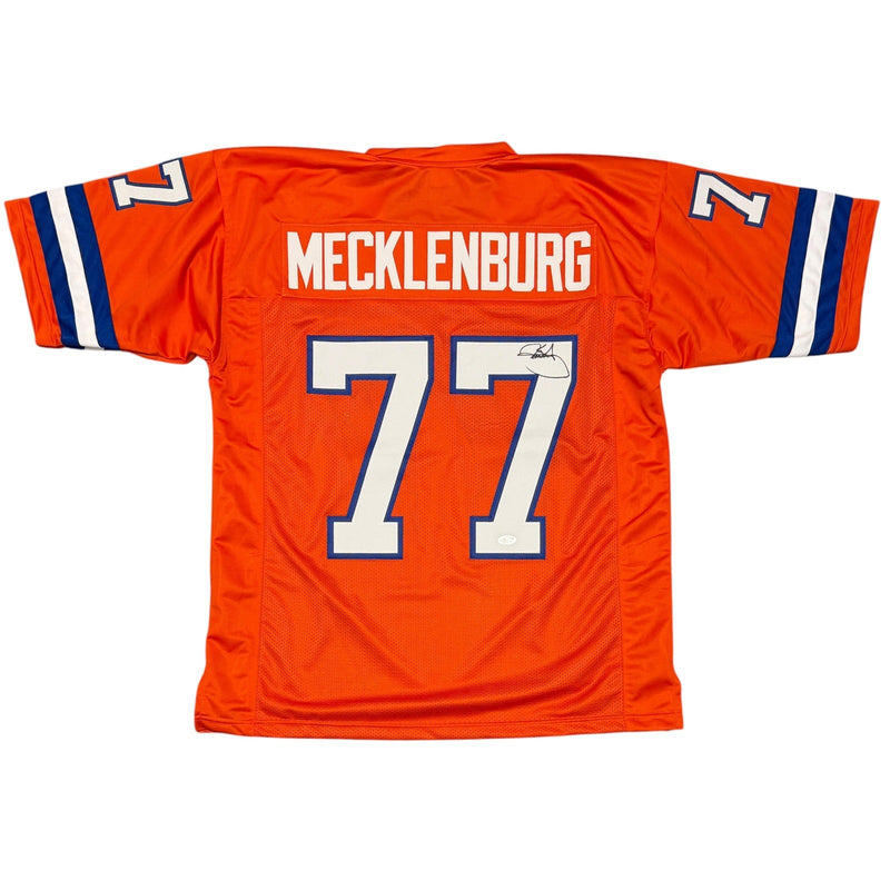 Karl Mecklenburg Signed Denver Broncos Custom Football Jersey (JSA Witness)