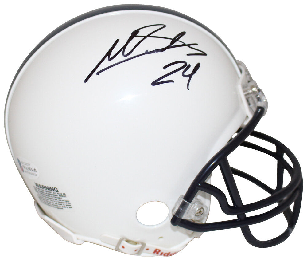 Miles Sanders Penn State Nittany Lions Signed Mini Helmet (BAS)