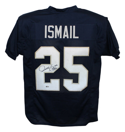 Rocket Ismail Signed Notre Dame Style Custom Jersey (Beckett BAS)