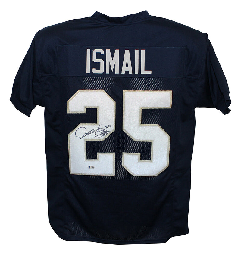 Rocket Ismail Signed Notre Dame Style Custom Jersey (Beckett BAS)