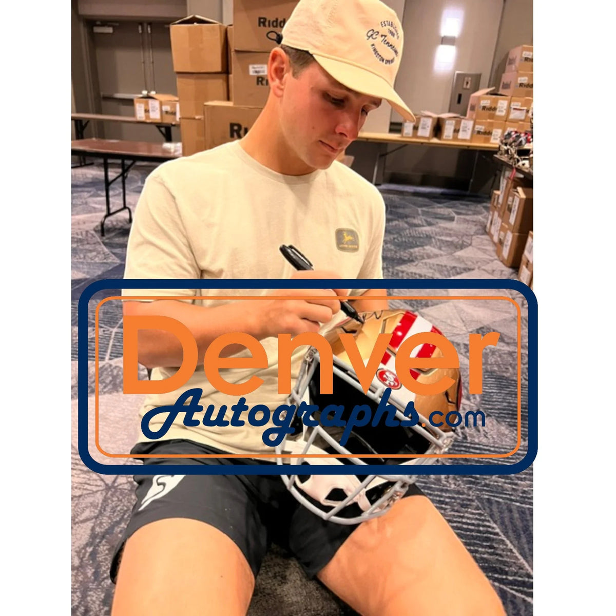 Brock Purdy & George Kittle Signed San Francisco 49ers Speedflex Helmet