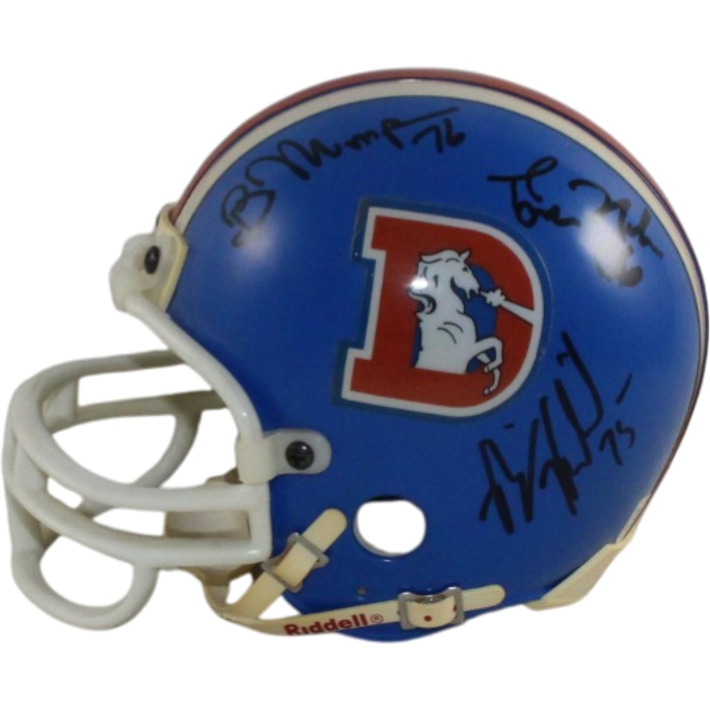 Gary Zimmerman, Tom Nalen & 1997 Broncos OL Multi-Signed Mini Helmet