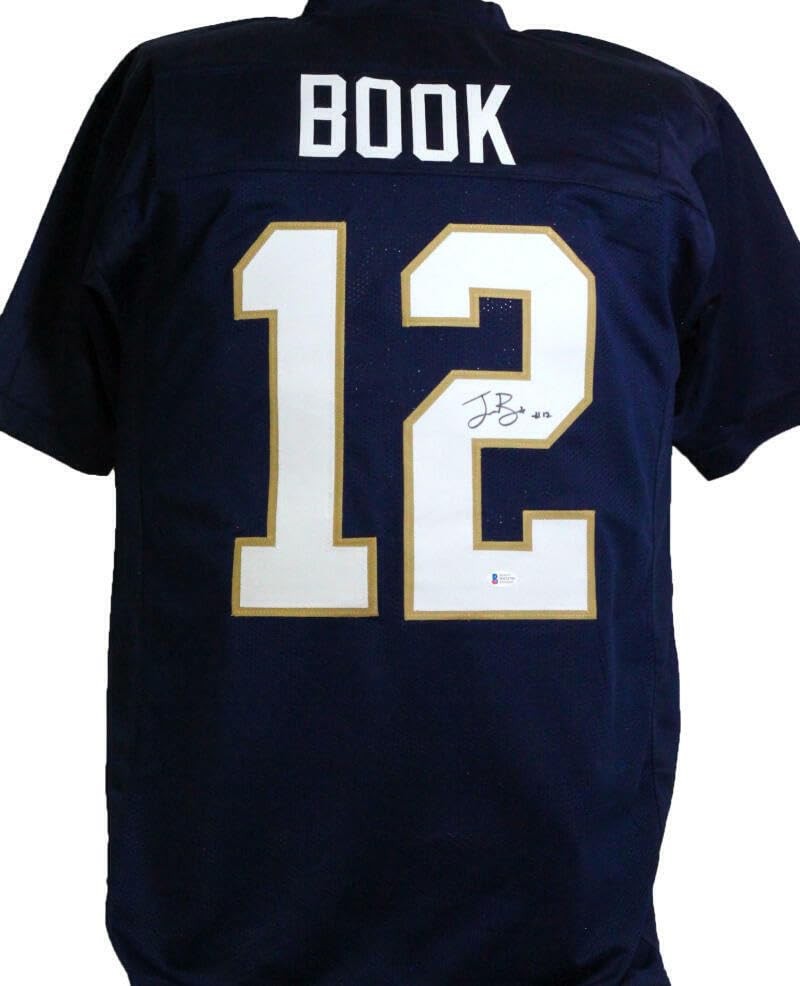 Ian Book Autographed Notre Dame Fighting Irish Custom Blue Jersey
