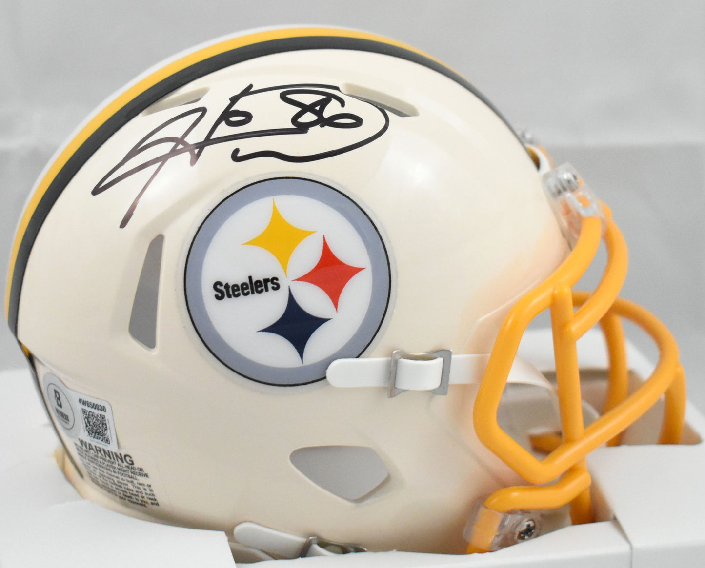 Hines Ward Autographed Pittsburgh Steelers Retro Mini Helmet