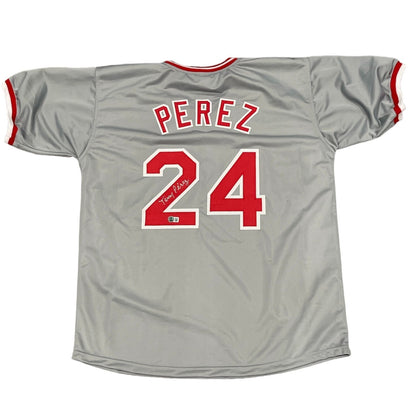 Tony Perez Cincinnati Reds Signed Custom Baseball Jersey Beckett COA