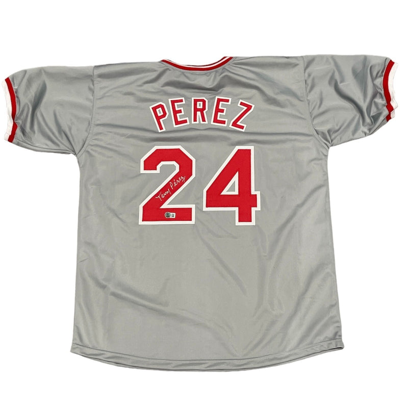 Tony Perez Cincinnati Reds Signed Custom Baseball Jersey Beckett COA