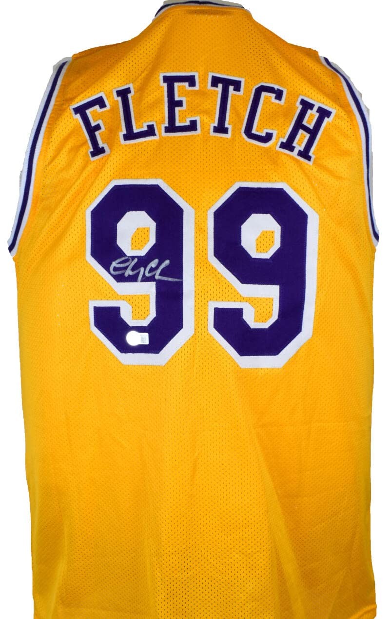 Chevy Chase Autographed Gold Fletch Basketball Jersey
