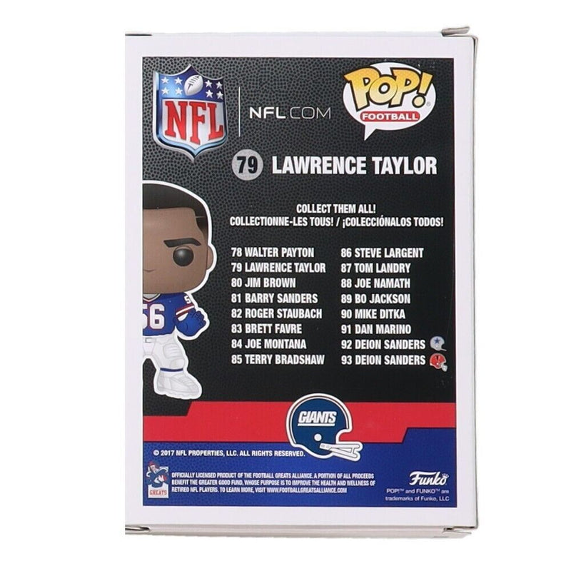 Lawrence Taylor Signed New York Giants Funko Pop #79 (Beckett COA)