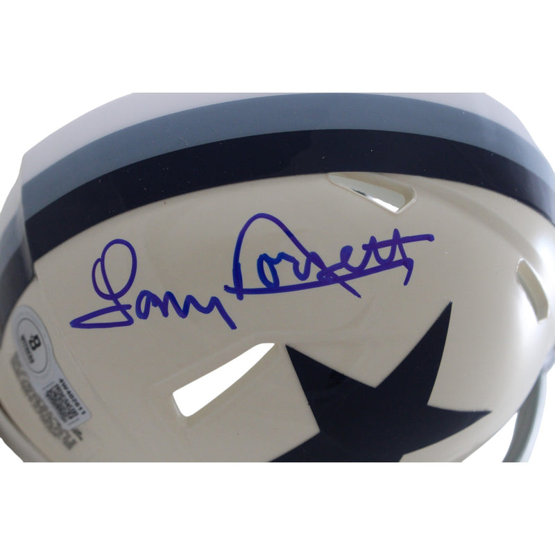 Tony Dorsett Autographed Dallas Cowboys Retro Mini Helmet
