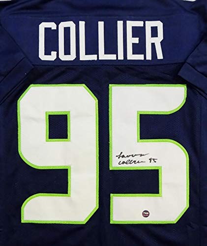 LJ Collier Autographed Blue Custom Jersey