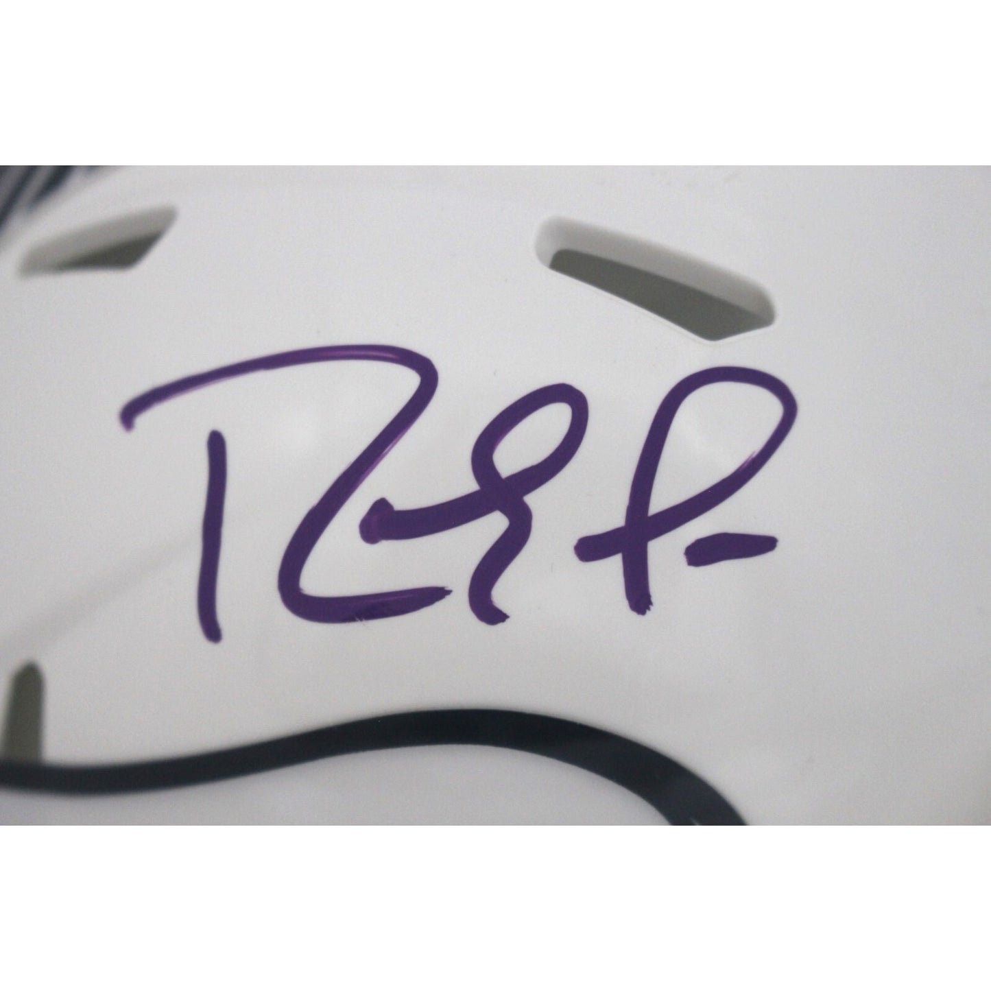 Randy Moss Autographed Minnesota Vikings 2024 Salute to Service Mini Helmet