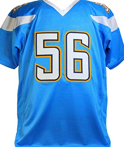 Shawne Merriman Autographed Light Blue Custom Jersey