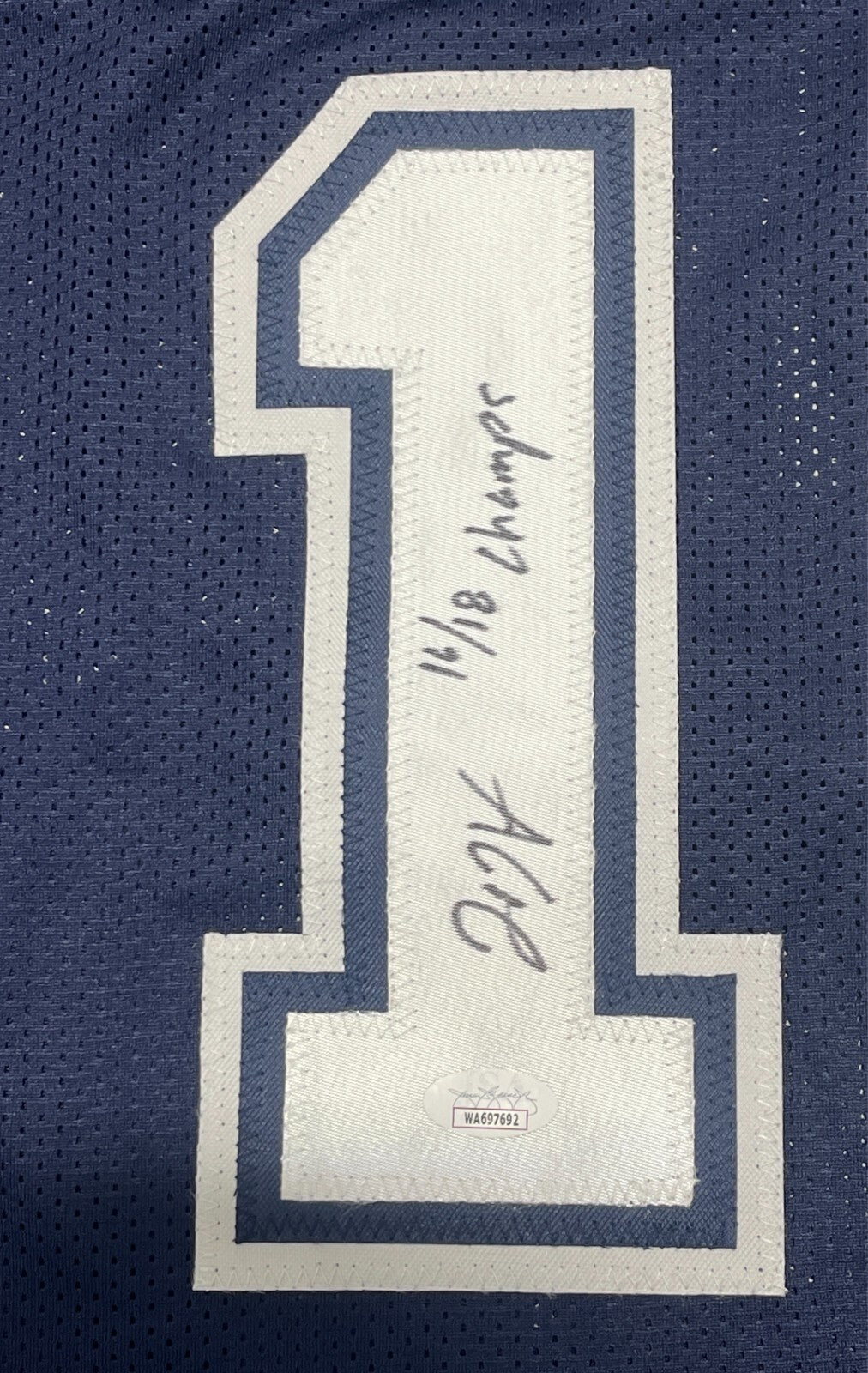 Donte DiVincenzo Signed Villanova Custom Jersey (16 & 18 Champs) - JSA