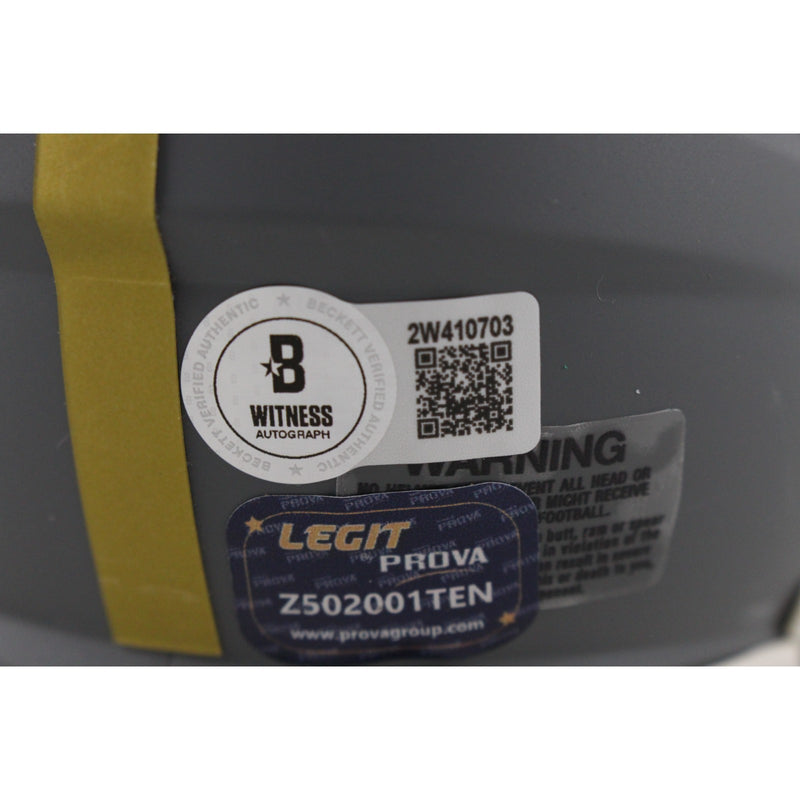 John Riggins Autographed Washington Commanders Slate Mini Helmet