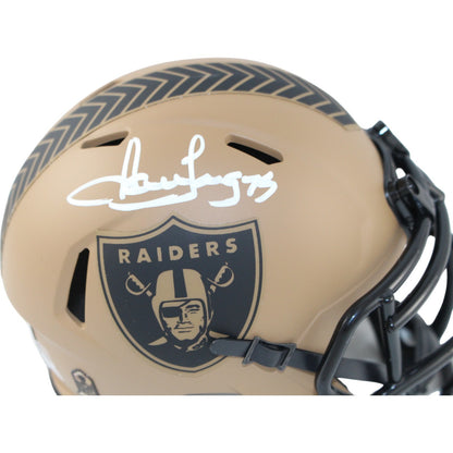 Howie Long Signed Las Vegas Raiders 2022 Salute to Service Mini Helmet