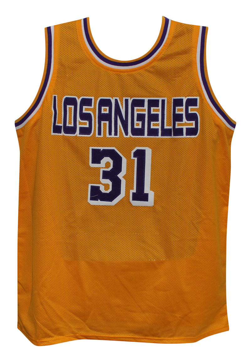 Kurt Rambis Signed Los Angeles Lakers Custom Yellow Jersey