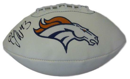 TJ Ward Signed Denver Broncos White Logo Football