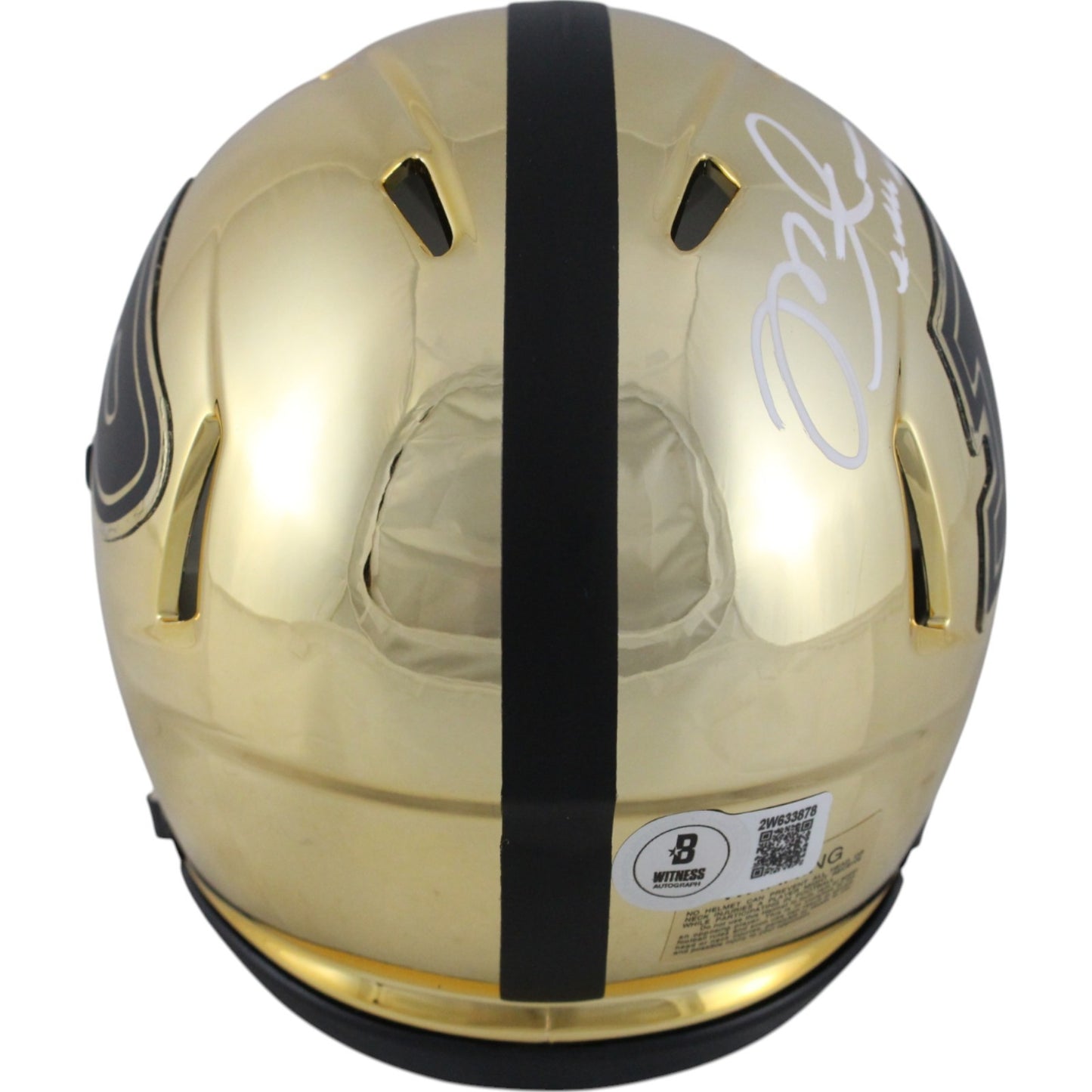 Mike Alstott Signed Purdue Boilermakers Chrome Mini Helmet