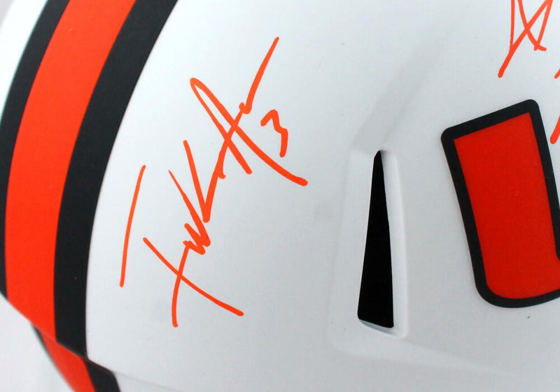 Ray Lewis, Frank Gore & Warren Sapp Signed Miami Hurricanes Lunar Helmet