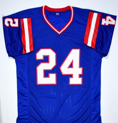 Otis Anderson Signed New York Giants Custom Blue Jersey - SB MVP