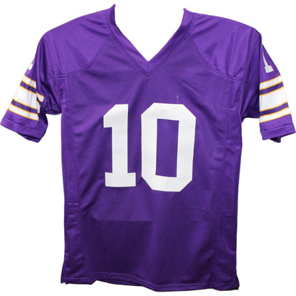 Fran Tarkenton Signed Pro Style Jersey Minnesota Vikings HOF - Beckett