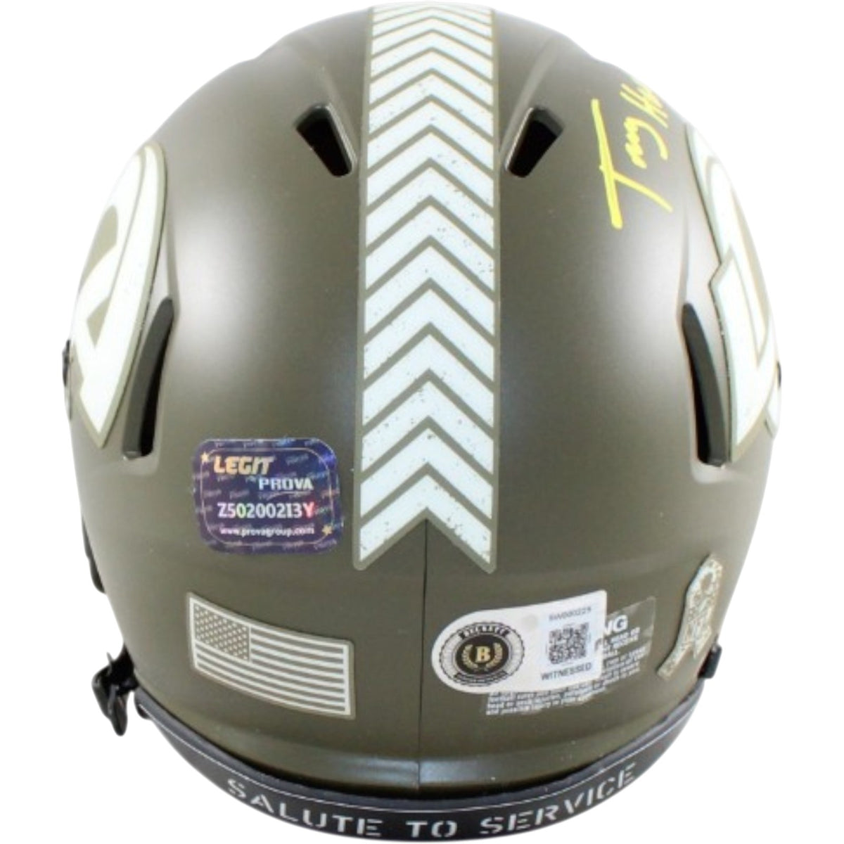 Torry Holt Autographed Los Angeles Rams 2022 Salute to Service Mini Helmet