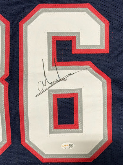 Andres Borregales Signed New England Patriots Custom Jersey (JSA COA)