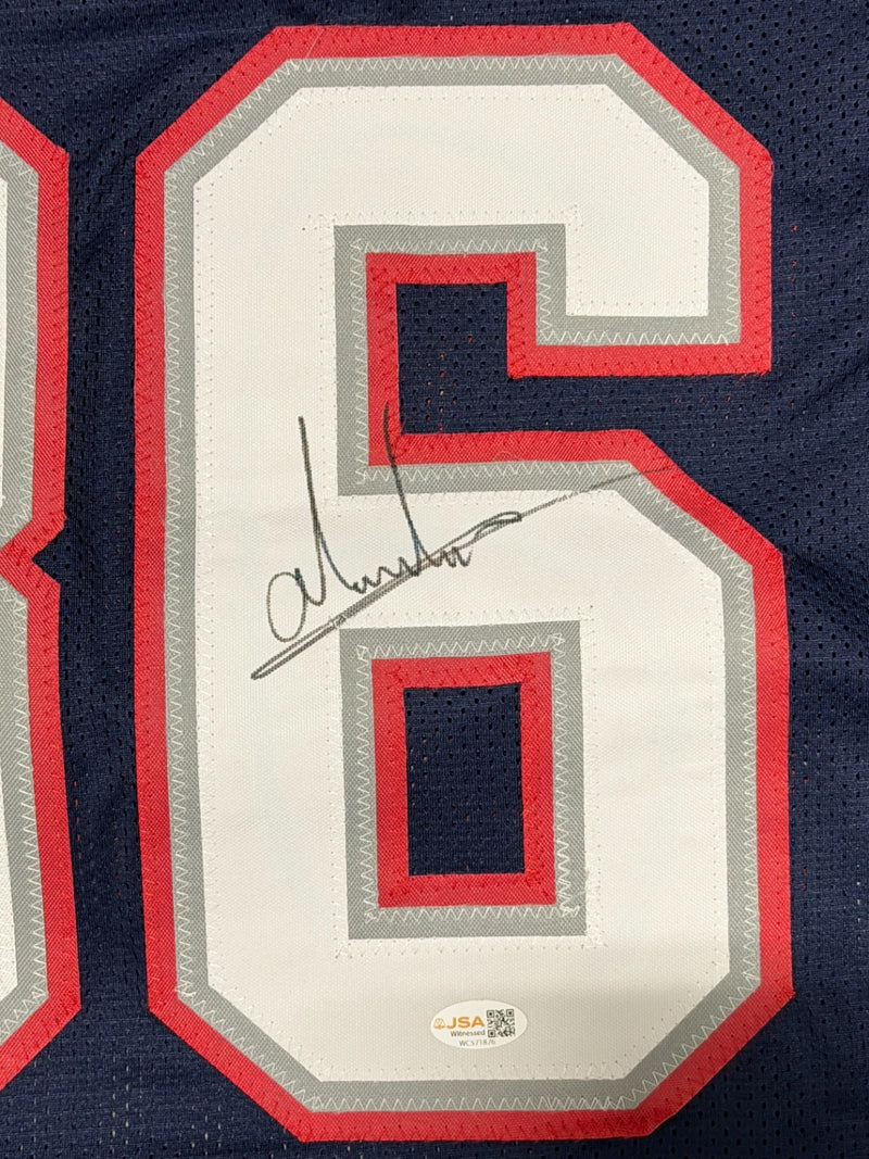 Andres Borregales Signed New England Patriots Custom Jersey (JSA COA)