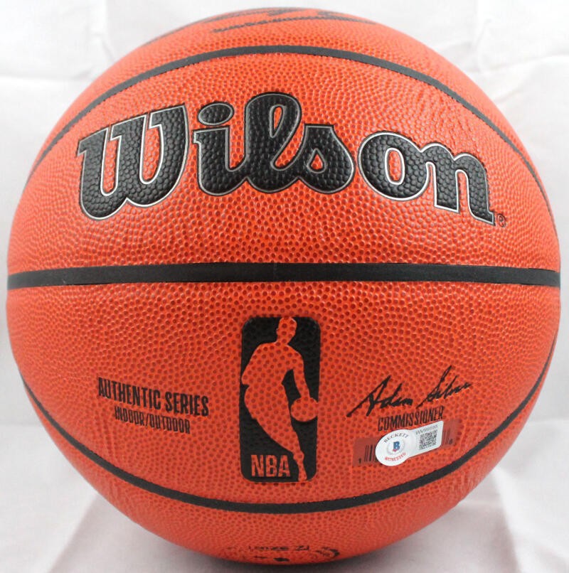 Dikembe Mutombo & Shaquille O'Neal Signed Wilson NBA Basketball