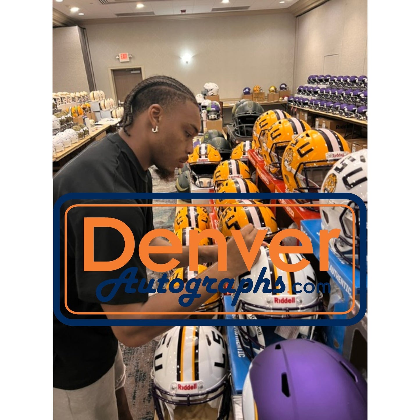 Justin Jefferson Autographed LSU Tigers Authentic White Helmet