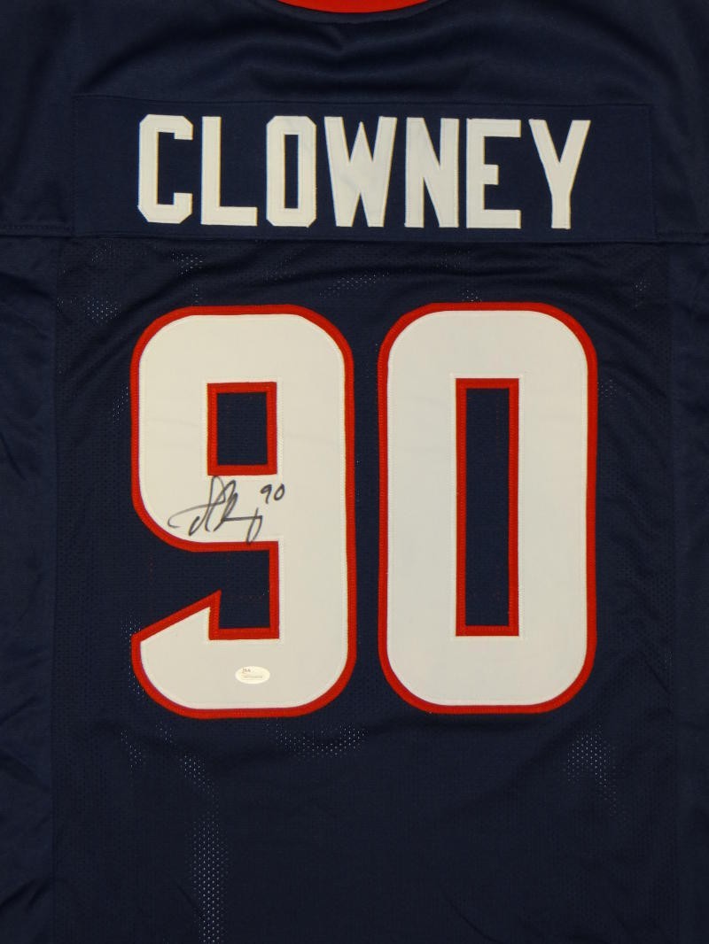 Jadeveon Clowney Autographed Blue Custom Jersey
