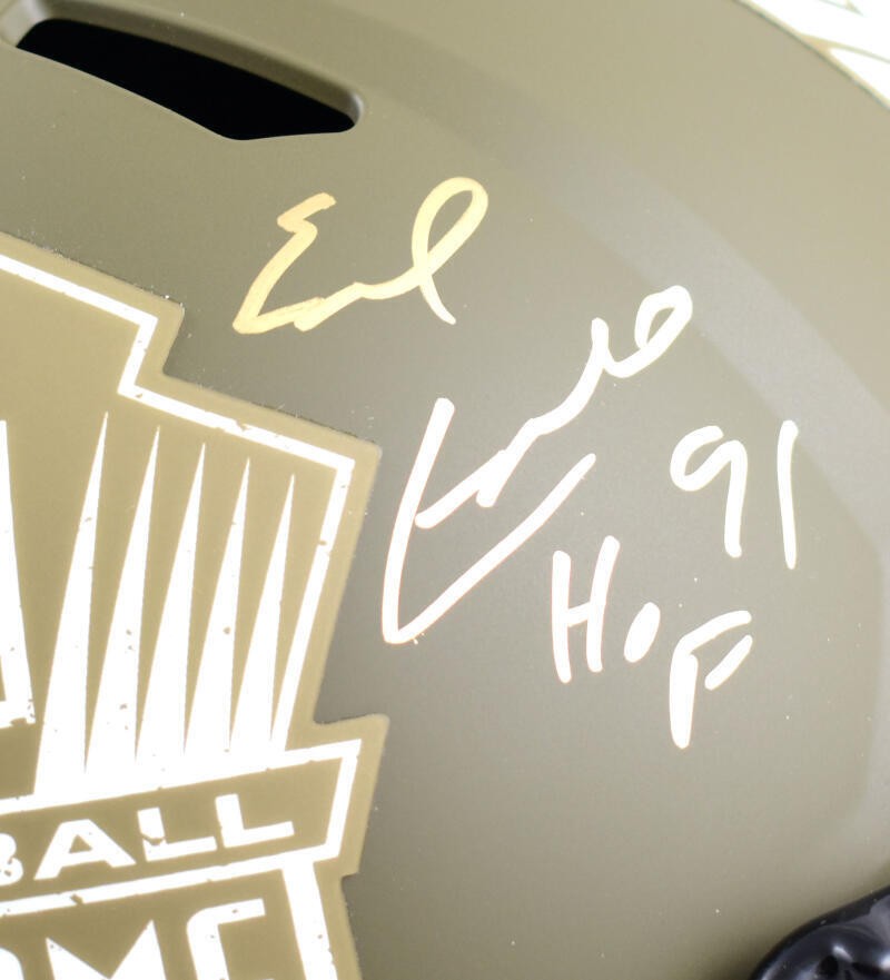 Tony Dorsett & Earl Campbell Signed Salute to Service Full Size Helmet