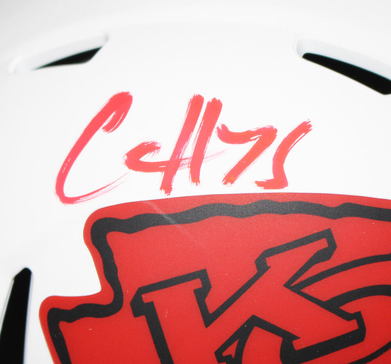 Clyde Edwards-Helaire Signed Kansas City Chiefs Lunar Mini Helmet (Beckett)
