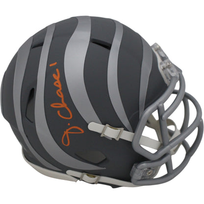 Ja'Marr Chase Cincinnati Bengals Slate Speed Mini Helmet Autographed