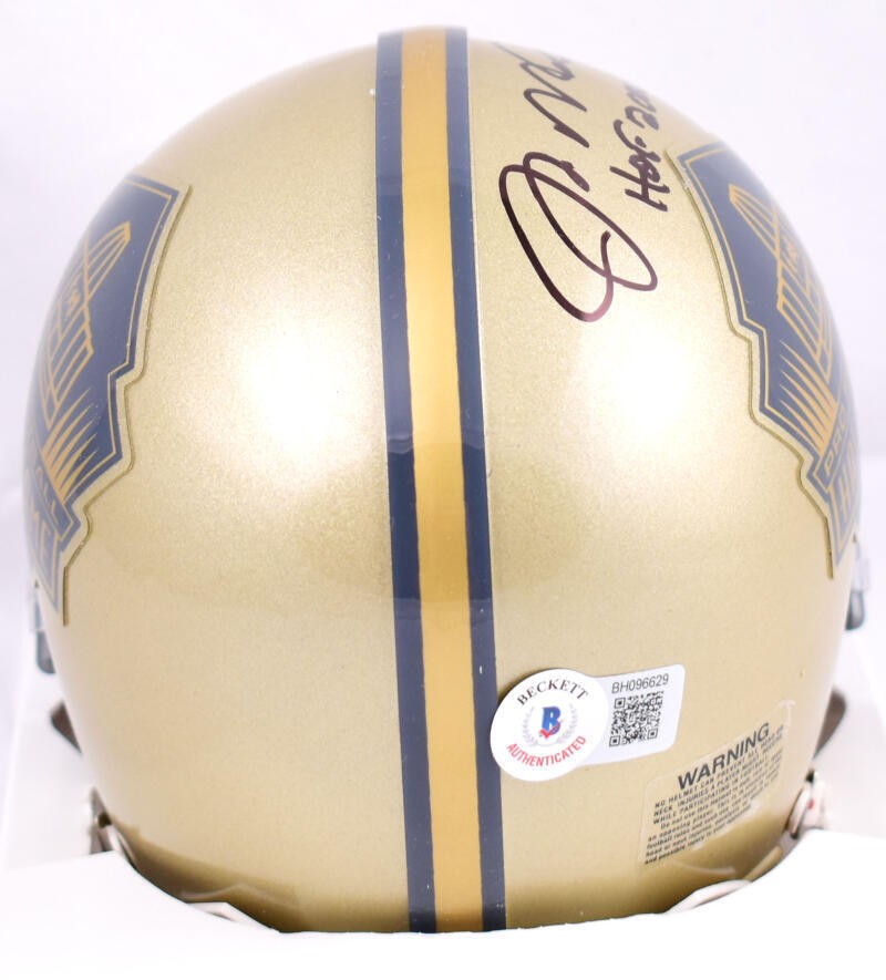 Joe Montana Signed NFL Hall of Fame Gold Edition Mini Helmet (Black)