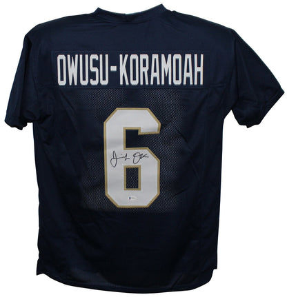 Jeremiah Owusu-Koramoah Autographed Notre Dame Style Custom Jersey