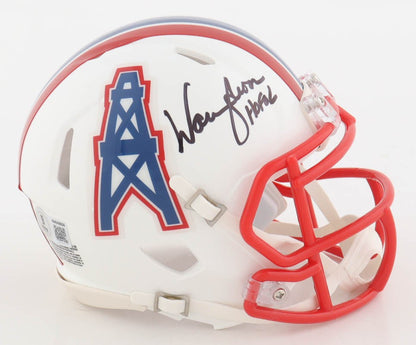 Warren Moon Autographed Houston Oilers Speed Mini Helmet