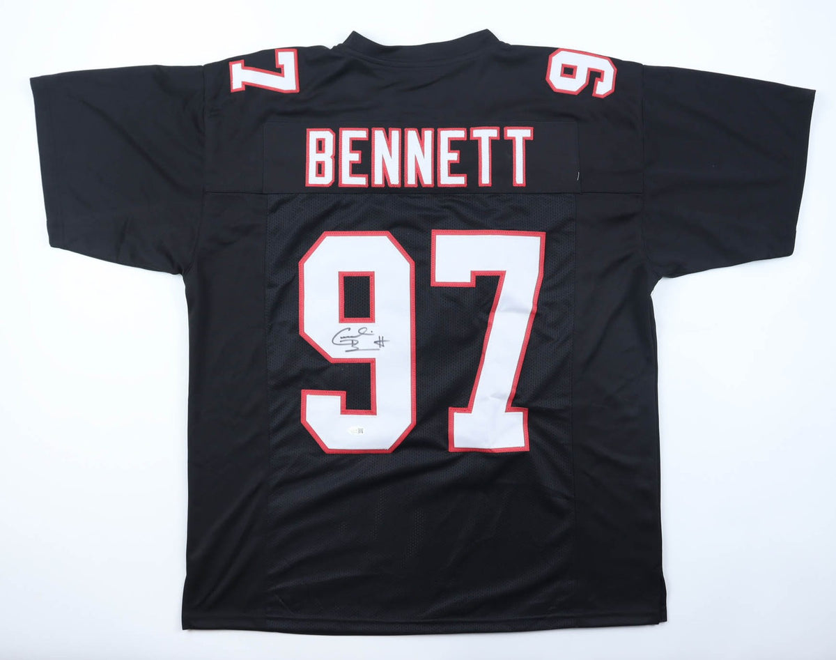 Cornelius Bennett Autographed Atlanta Falcons Black Custom Jersey